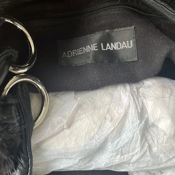 GORGEOUS RABBIT FUR ADRIANNA LANDAU SHOULDER BAG - Picture 7 of 7